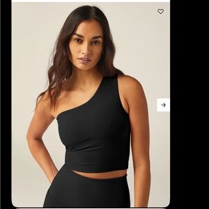 NWT Beyond Yoga Spacedye The Bold Shoulder Cropped Tank- Darkest Night- M